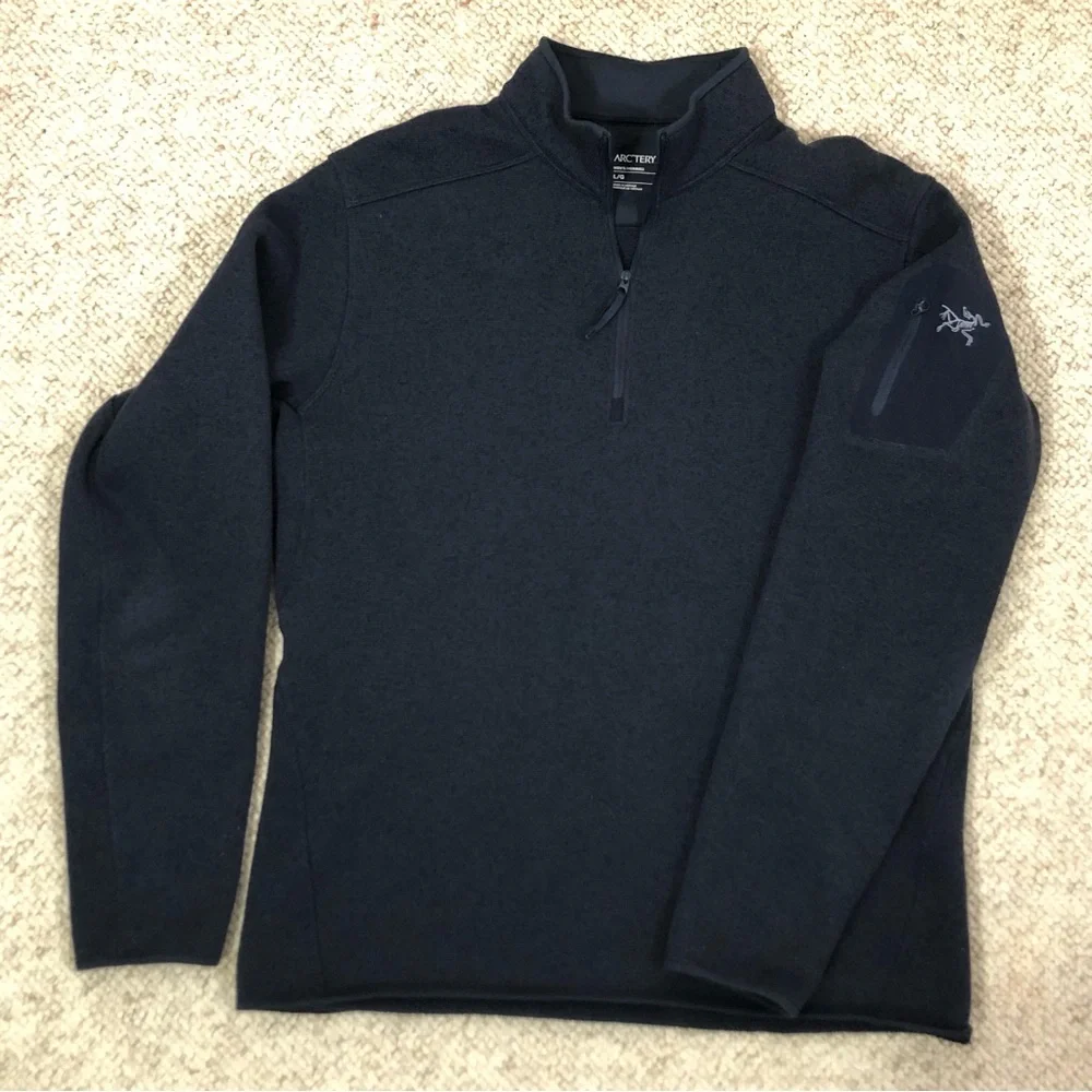 Arc'teryx “Covert” Men's Half-Zip Fleece, size L in Dark Blue - Picture 2 of 10